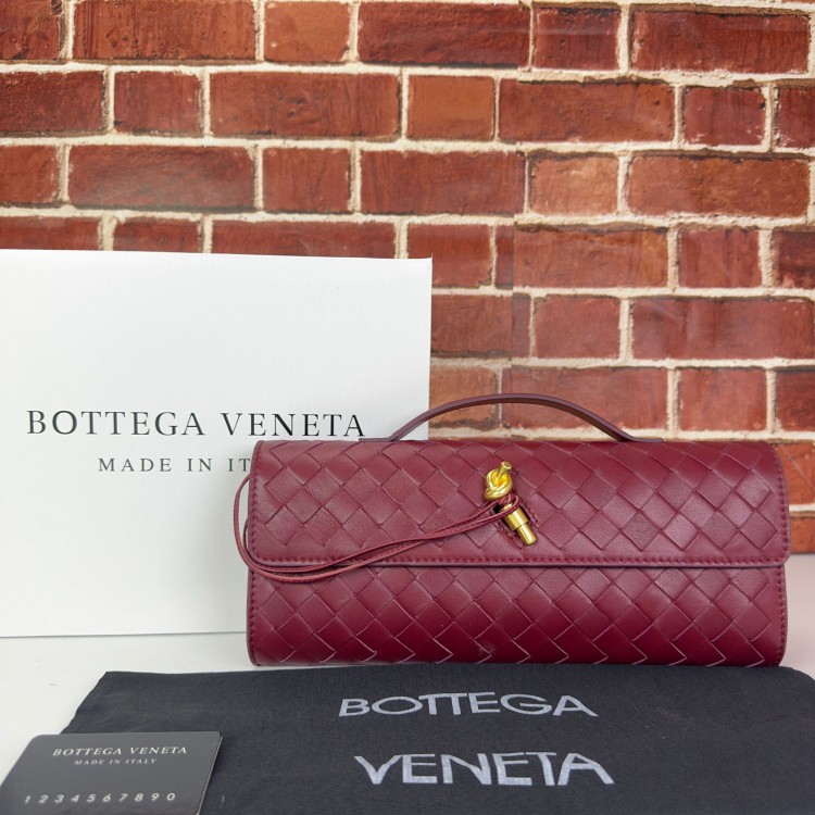 BOTTEGA VENETA ANDİAMO CLAUTCH BORDO